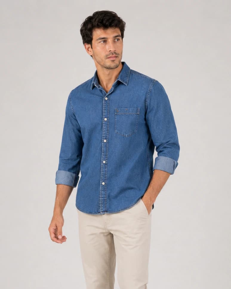 Camisa Jeans - imagem 1