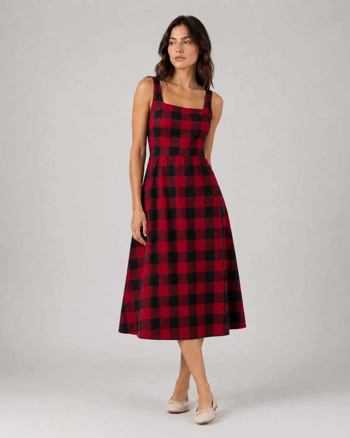 Vestido Midi Xadrez - imagem 1