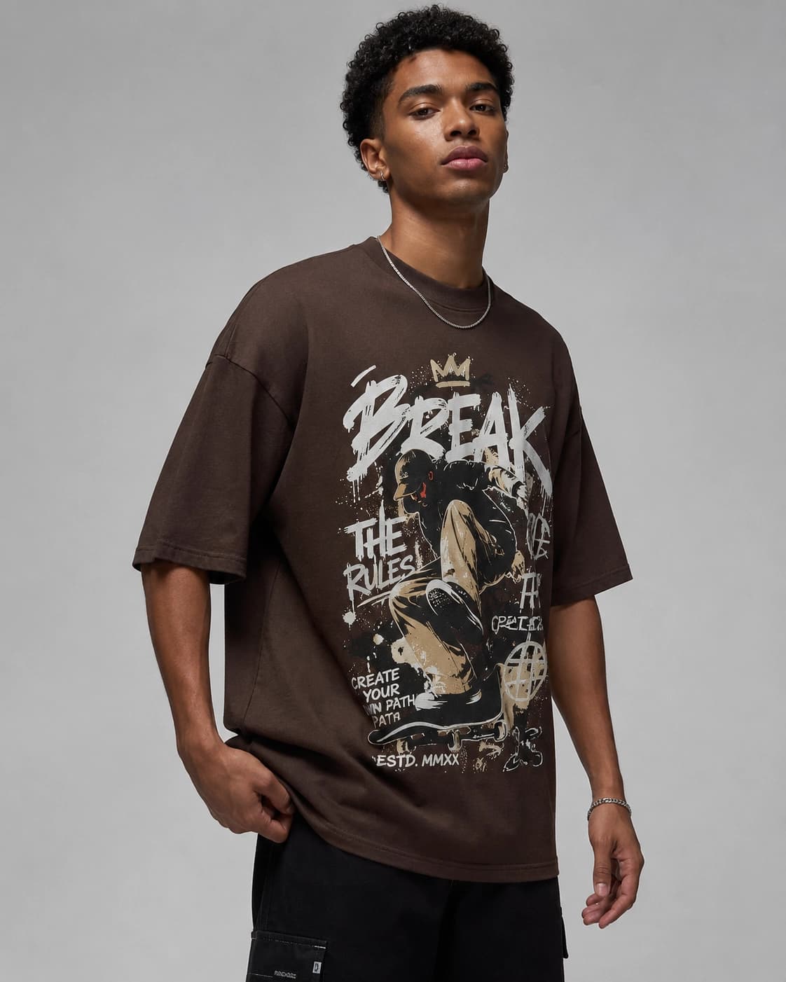 Camiseta Oversized Estampada "Break" - imagem 1